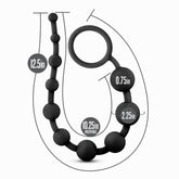 Anal Adventures Platinum Silicone (Black) – Smooth Anal Beads > Anal Range > Anal Beads